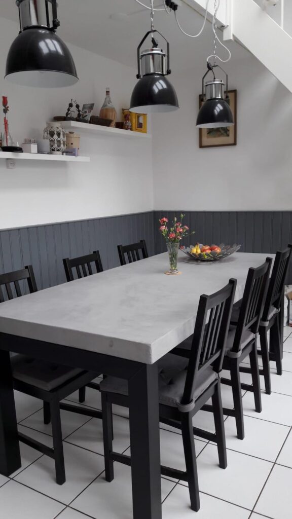 Robuuste betontafel Lood