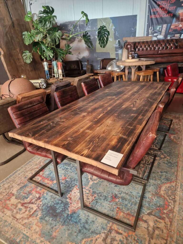 Eetkamerstoel leer Burgundy