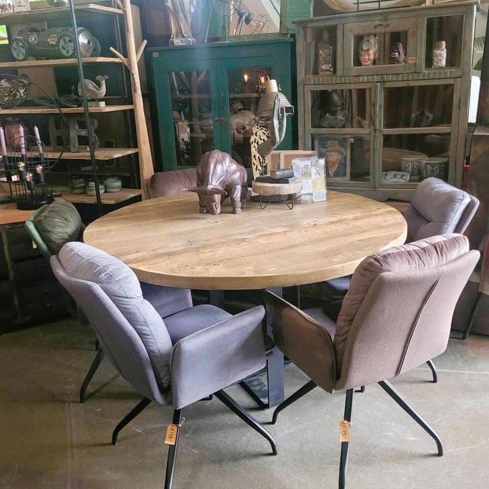 Eetkamerstoel velvetstof Rota set