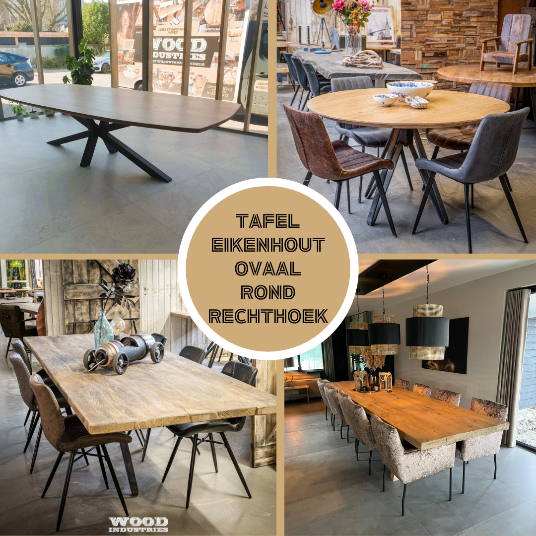 eiken houten tafels
