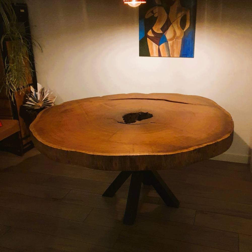 Jatoba ronde boomstamtafel