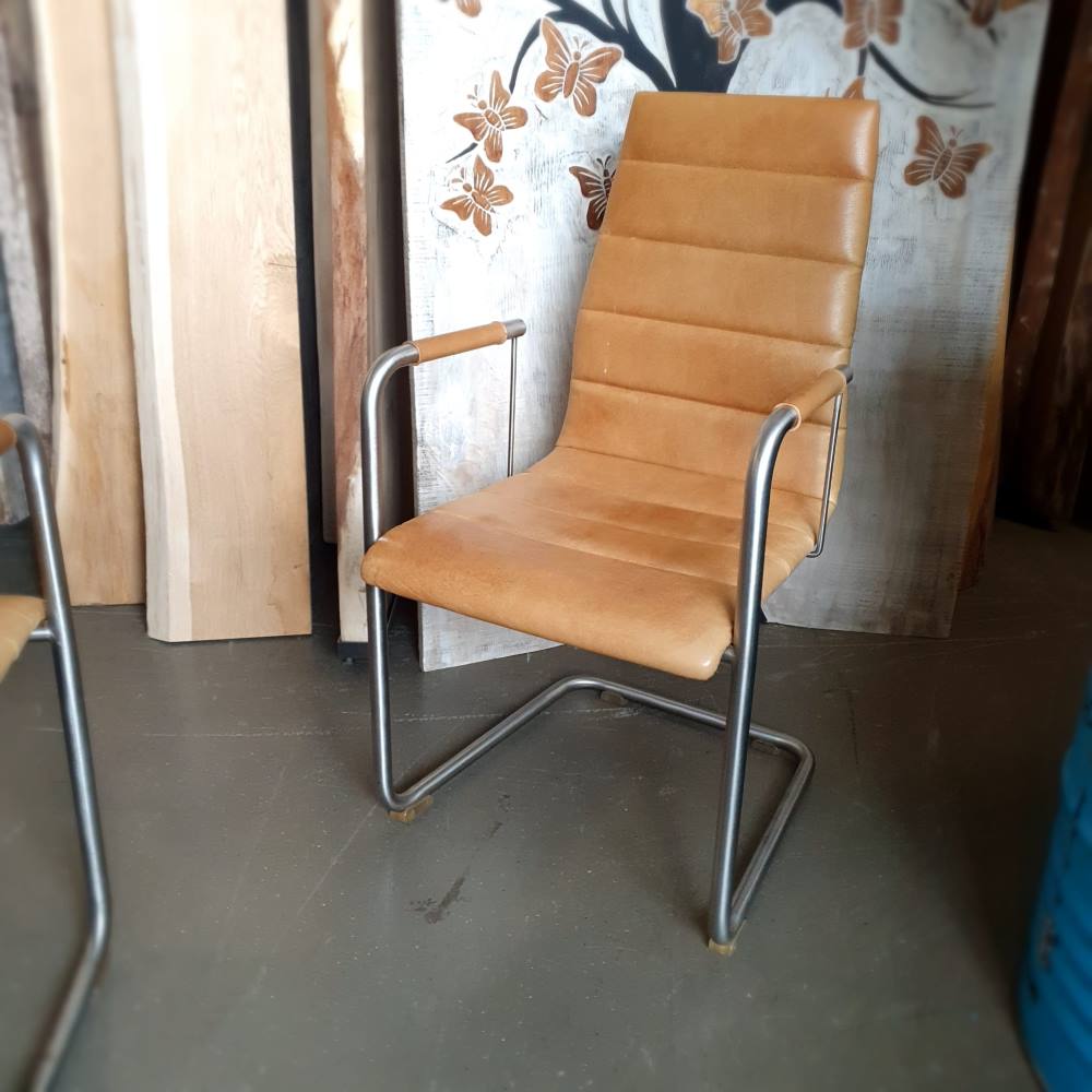 Design eetkamerstoel camel brown