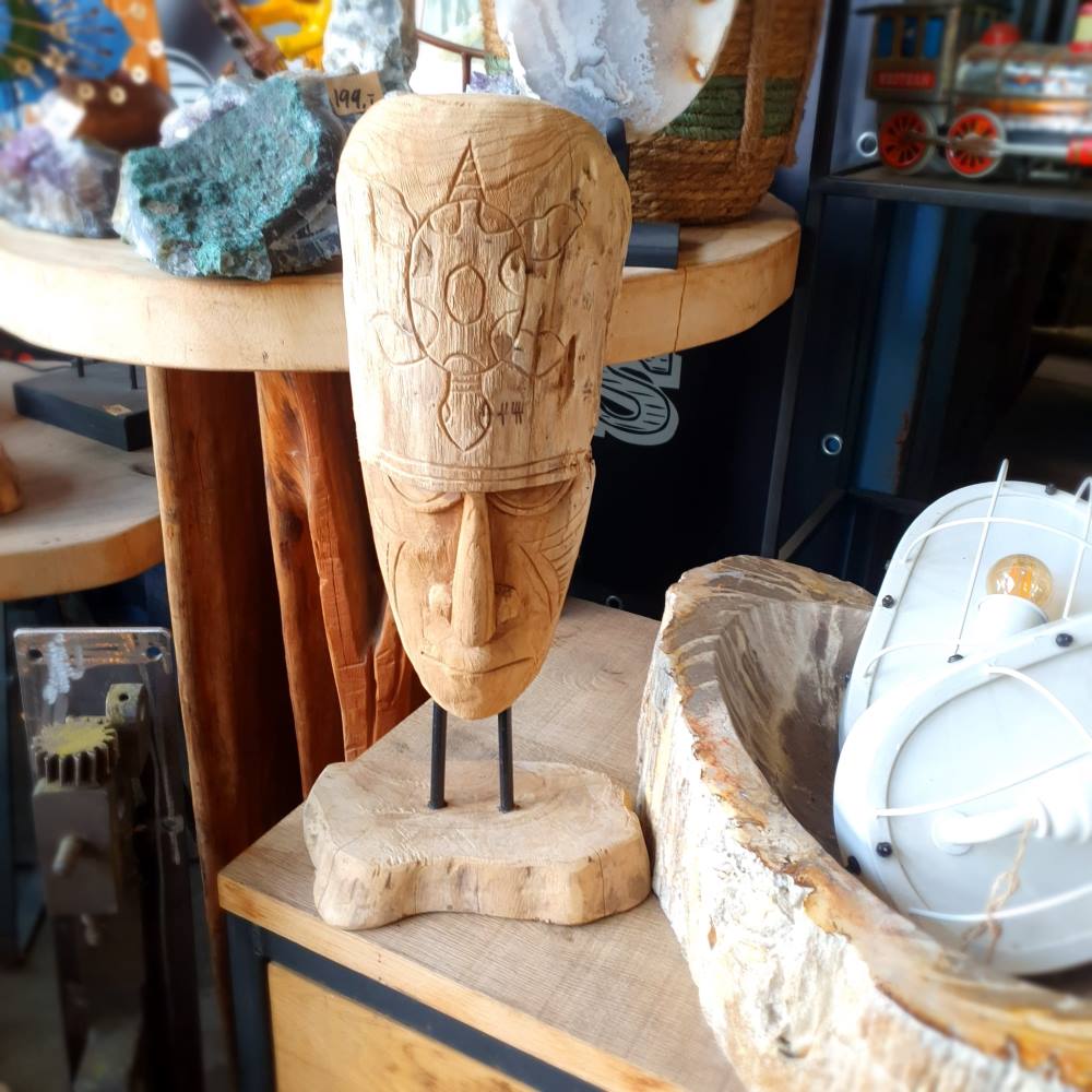 Houten buddhabeeld 40 cm